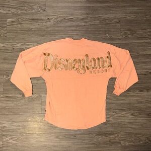 Disney Spirit Jersey Long Sleeve Womens Size XS Peach/Orange Disneyland Resort